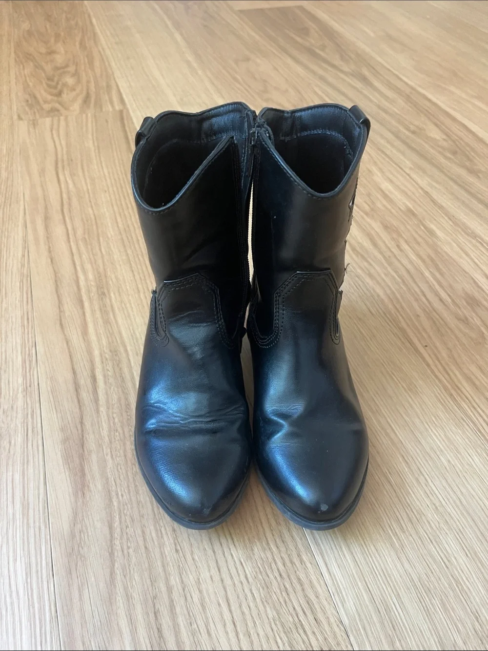 Art Class Girls Margot Western Boots Black Star Accent size 1